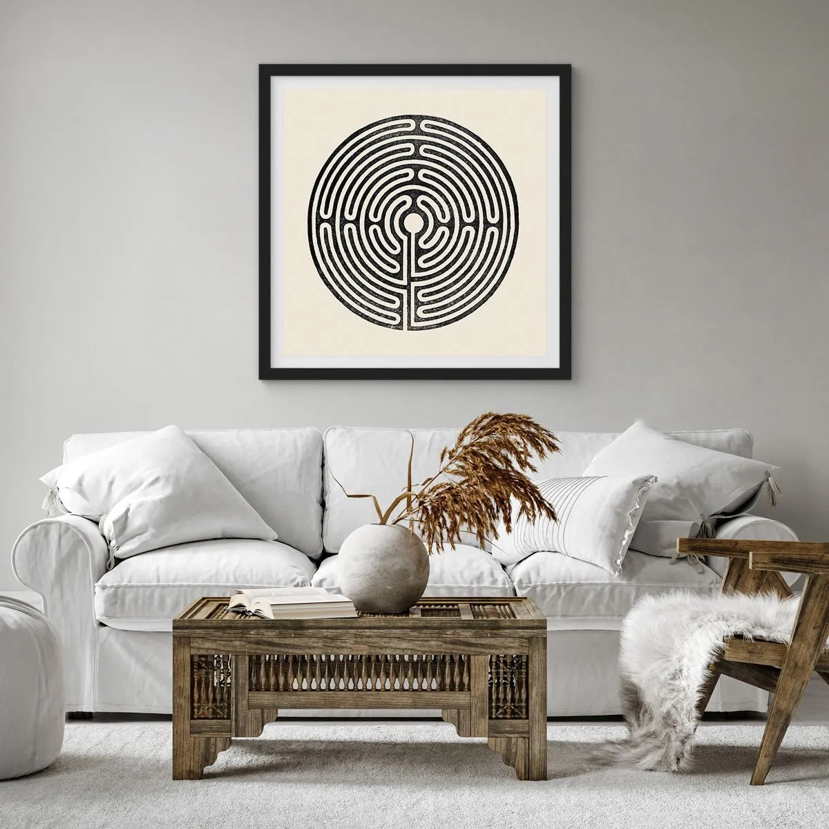 Poster in cornice nera - Ordine misterioso - 30x30 cm