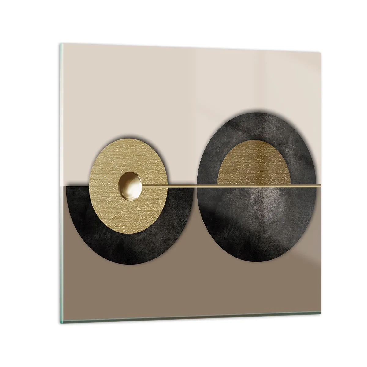 Quadro su vetro - Variazioni attorno al cerchio - 60x60 cm