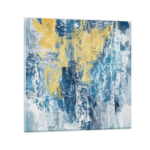Quadro su vetro - Astrazione piena di ottimismo - 70x70 cm