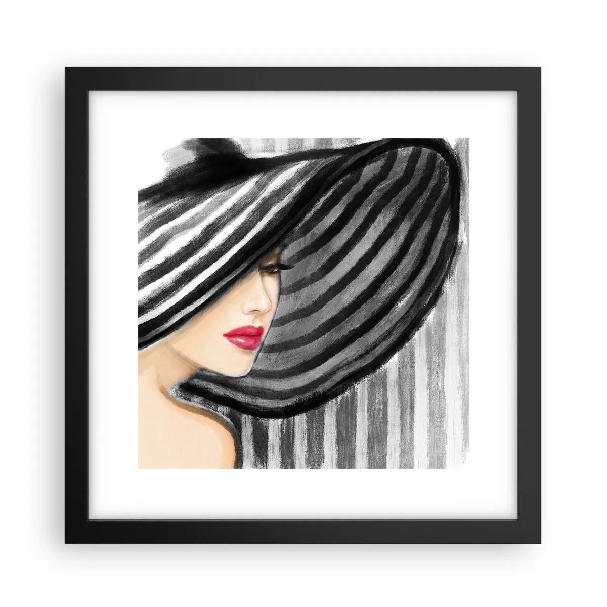 Poster in cornice nera - Dove trovarti? - 30x30 cm