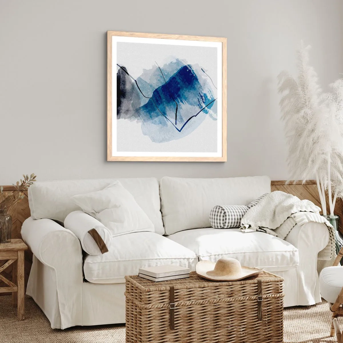 Poster in cornice rovere chiaro - Monte di ghiaccio - 60x60 cm