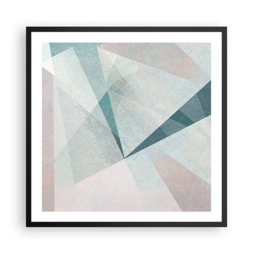 Poster in cornice nera - Con calma ma dinamicamente - 60x60 cm
