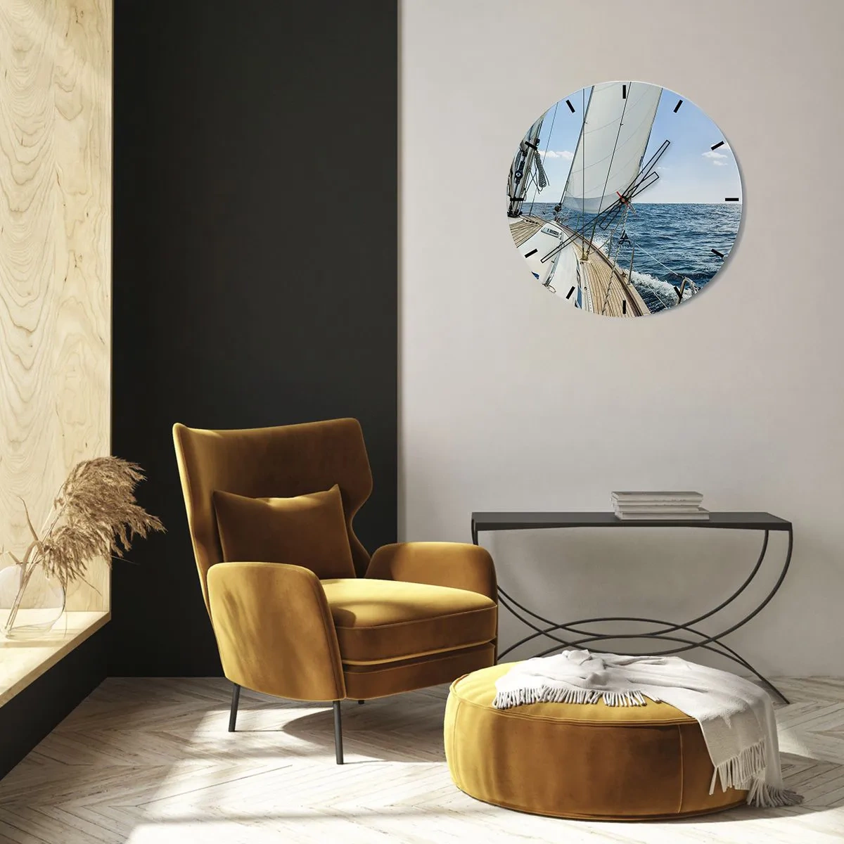 Orologio da parete - Orologio in Vetro - Benvenuta avventura - 30x30 cm