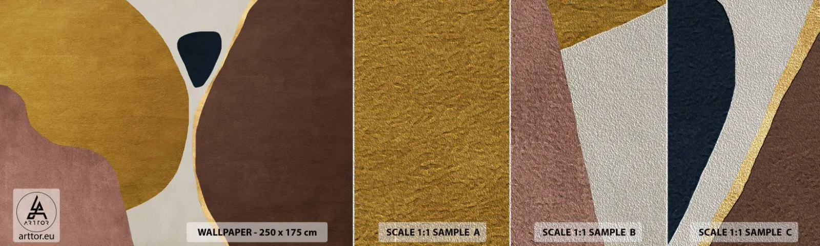 Campione di Fotomurale Premium Sand - Astrazione: un luogo nello spazio - Astrazione, Minimalismo, Forme - 100x30 cm