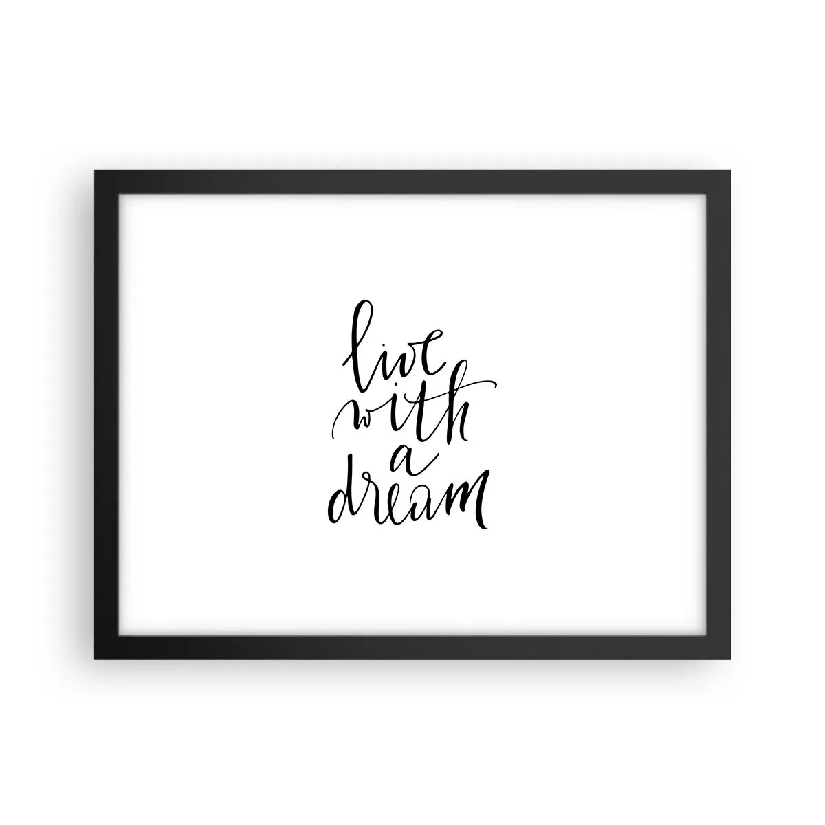 Poster in cornice nera - Of course - 40x30 cm