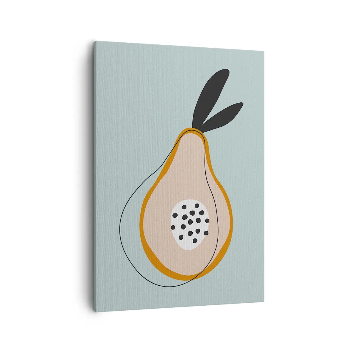 Quadro su tela - Stampe su Tela - Pera astratta su sfondo chiaro - 50x70cm - Penetrare la natura delle cose - Decorazione murale moderna per soggiorno e camera da letto ARTTOR