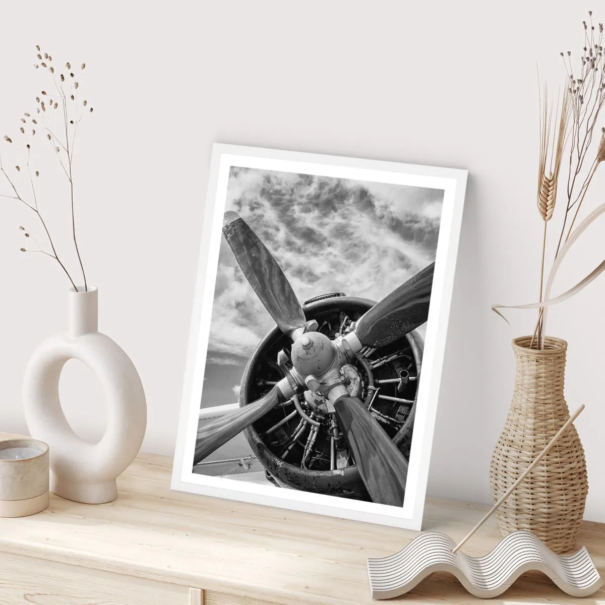 Poster in cornice bianca - Il dominatore dell'aria - 40x50 cm