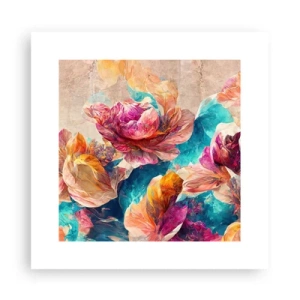 Poster - Lo splendore colorato del bouquet - 30x30 cm
