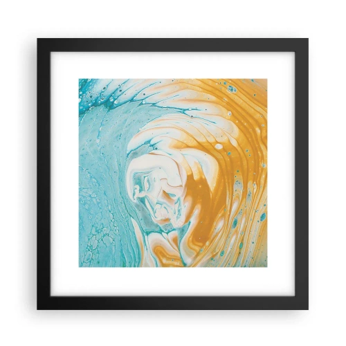 Poster in cornice nera - Vortice pastello - 30x30 cm