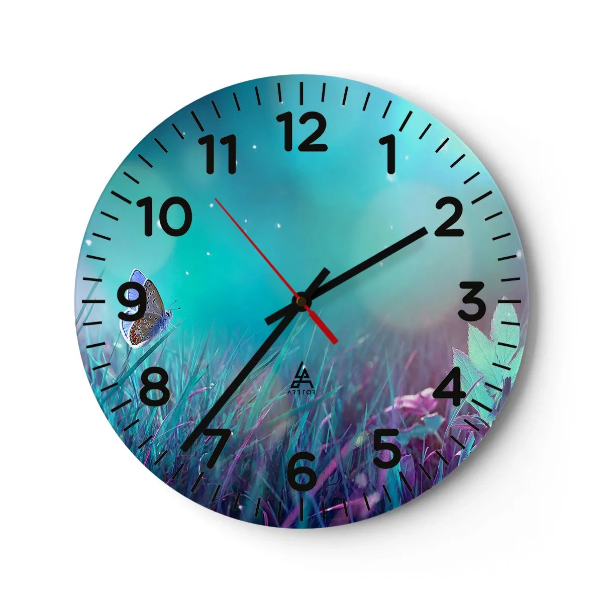 Orologio da parete - Orologio in Vetro - La vita segreta del prato - 30x30 cm