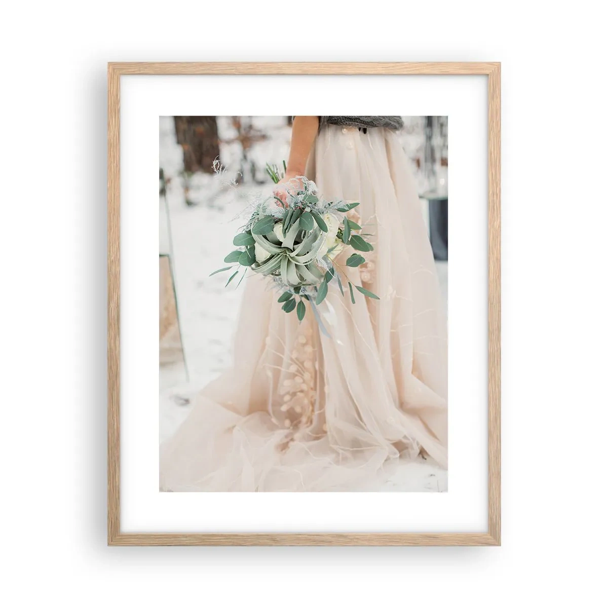 Poster in cornice rovere chiaro - E vissero felici e contenti - 40x50 cm