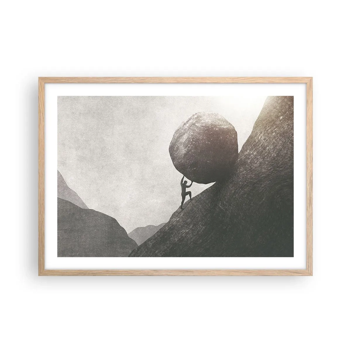 Poster in cornice rovere chiaro - Credo contro ogni speranza - 70x50 cm