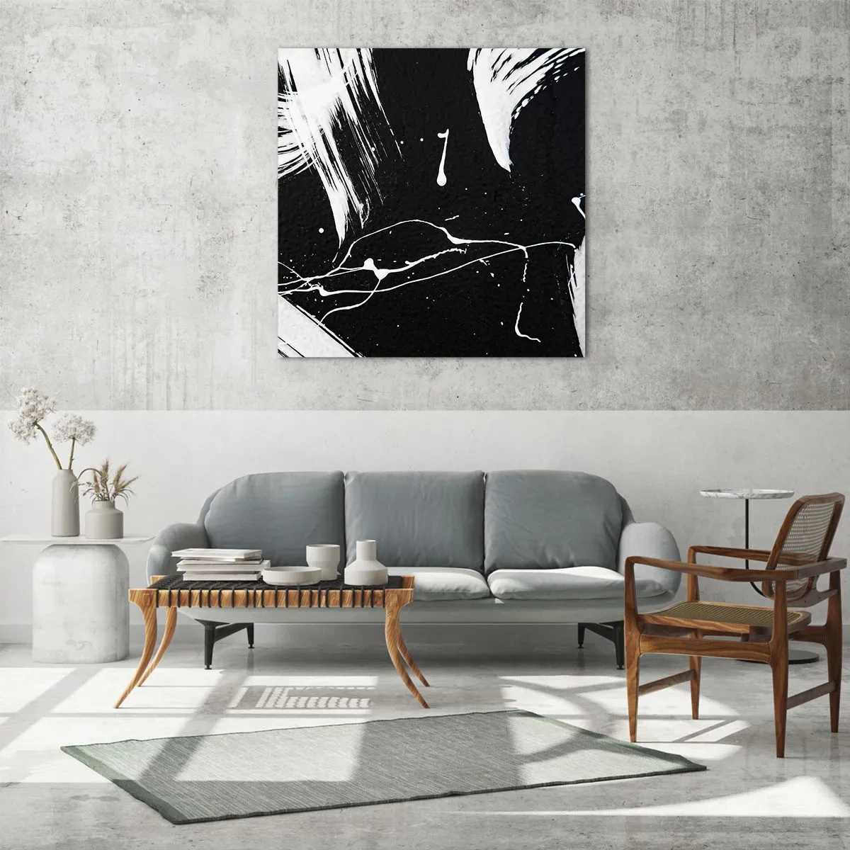 Quadro su vetro - Spezzando l'oscurità - 30x30 cm