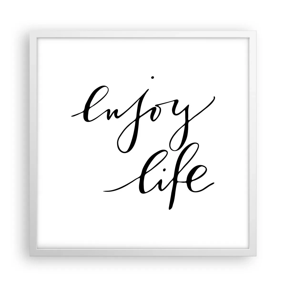 Poster in cornice bianca - Niente da aggiungere... - 50x50 cm