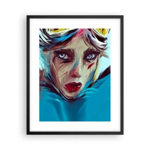 Poster in cornice nera - La guerriera della strada - 40x50 cm