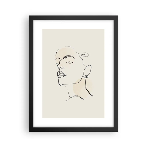 Poster in cornice nera - Sguardo fiero - 30x40 cm