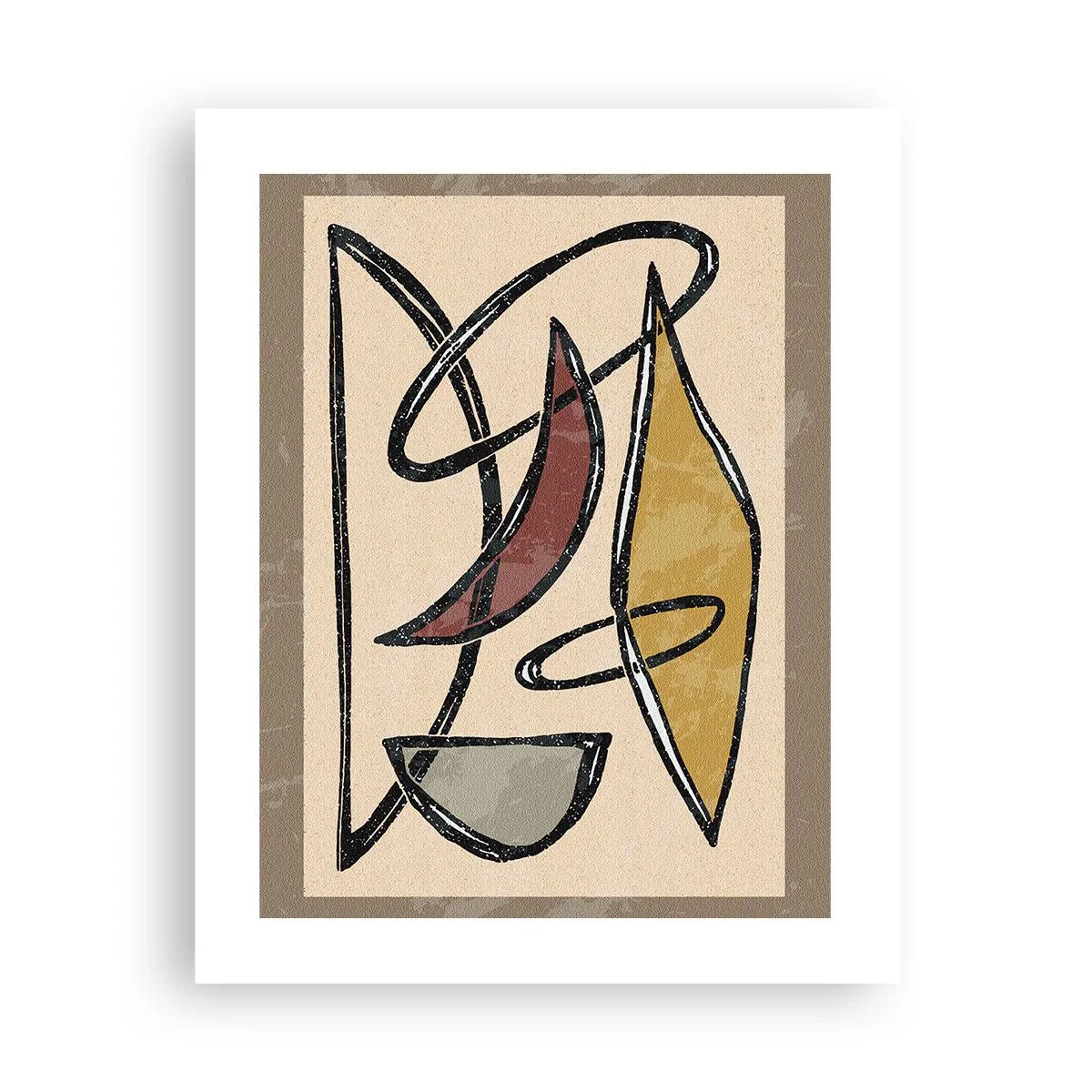 Poster - Composizione: archi e ovali - 40x50 cm