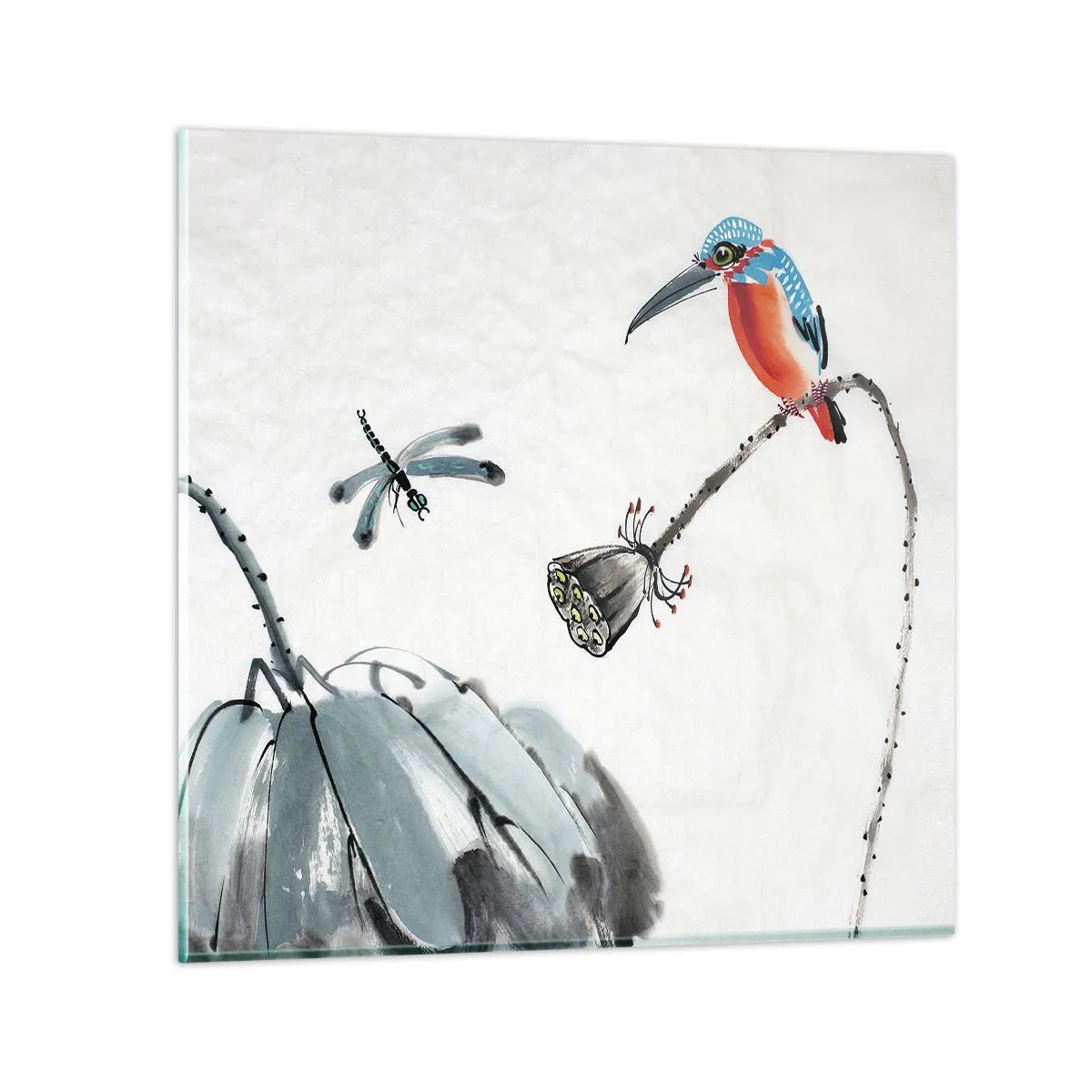 Quadro su vetro - La vita del prato - 70x70 cm