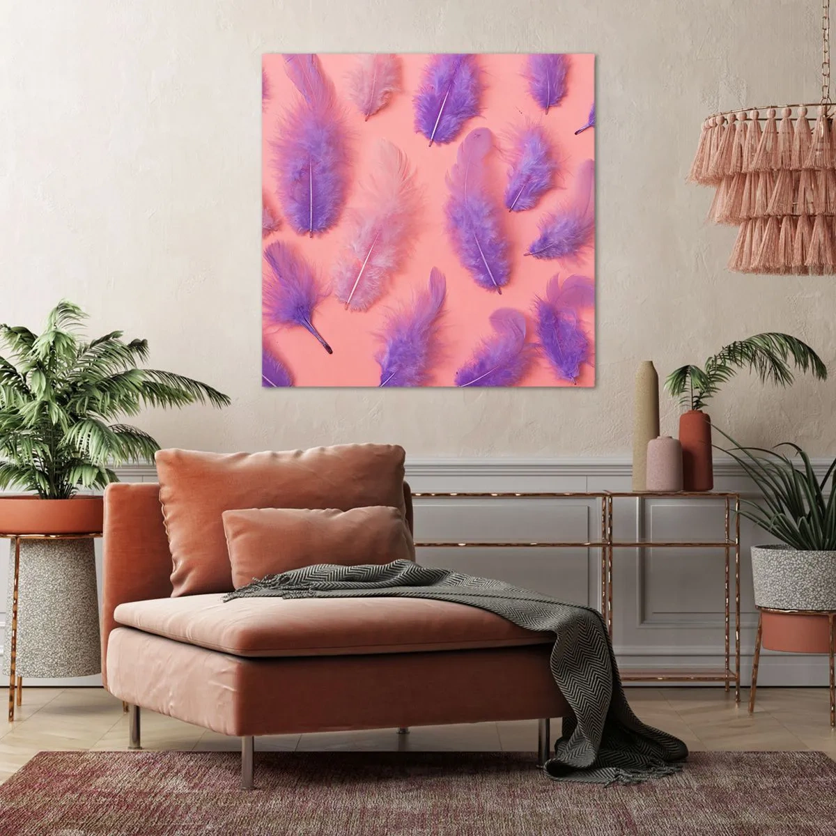 Quadro su tela - Stampe su Tela - L'uccello lilla del desiderio - 70x70 cm