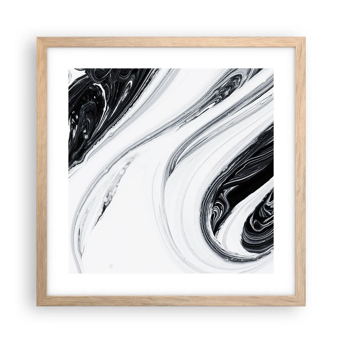 Poster in cornice rovere chiaro - L'unione degli opposti - 40x40 cm