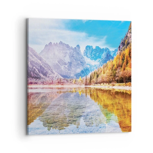 Quadro su tela - Stampe su Tela - E nei monti è già autunno - 70x70 cm
