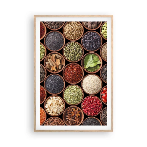 Poster in cornice rovere chiaro - Tutti i gusti del mondo - 61x91 cm
