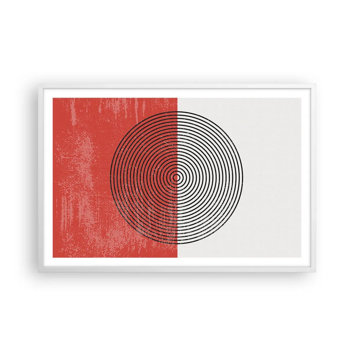 Poster in cornice bianca - Dritto al centro - 91x61 cm