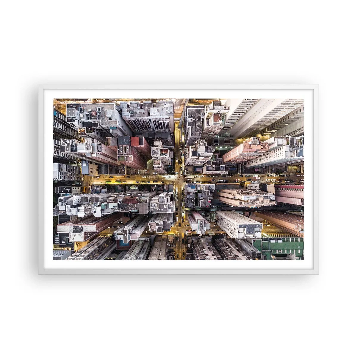 Poster in cornice bianca - Saluti da Hong Kong - 91x61 cm