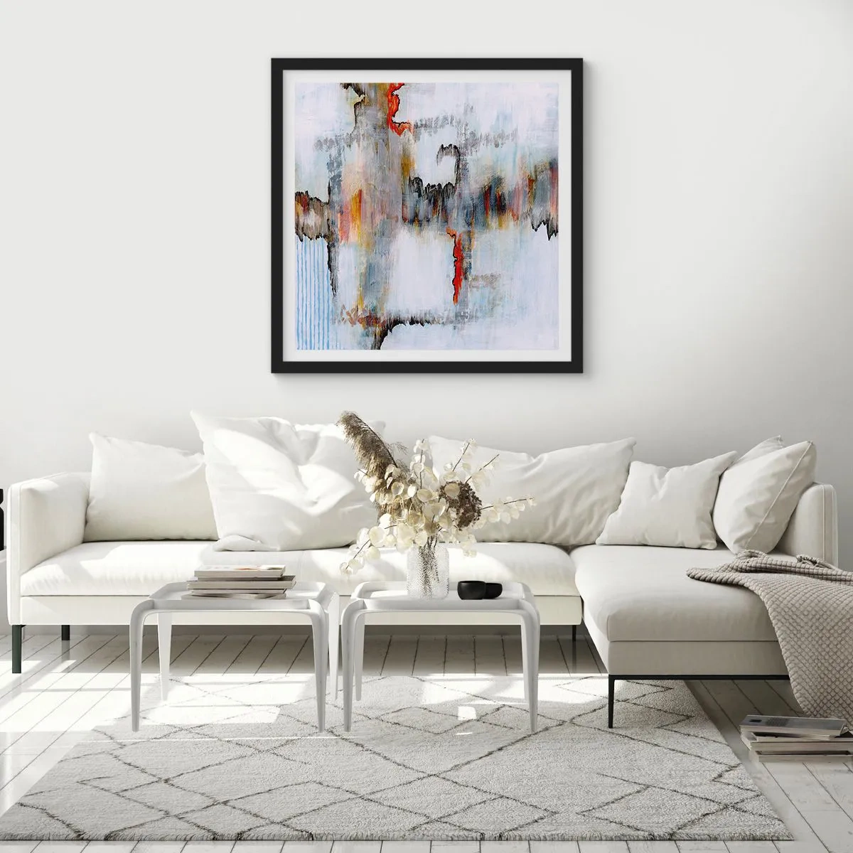 Poster in cornice nera - Scritto sull'acqua - 50x50 cm