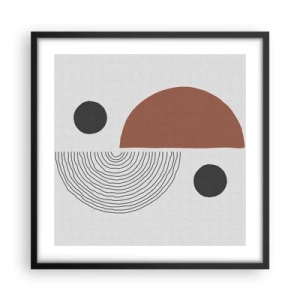 Poster in cornice nera - La perfezione del cerchio - 50x50 cm