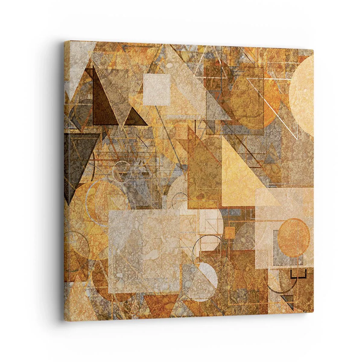 Quadro su tela - Stampe su Tela - Studio cubista in marrone - 30x30 cm