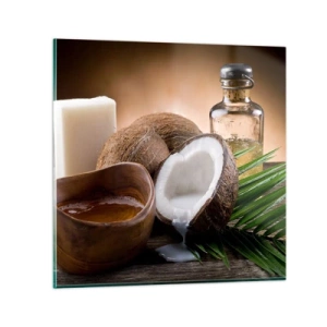 Quadro su vetro - Salute dalle isole tropicali - 50x50 cm