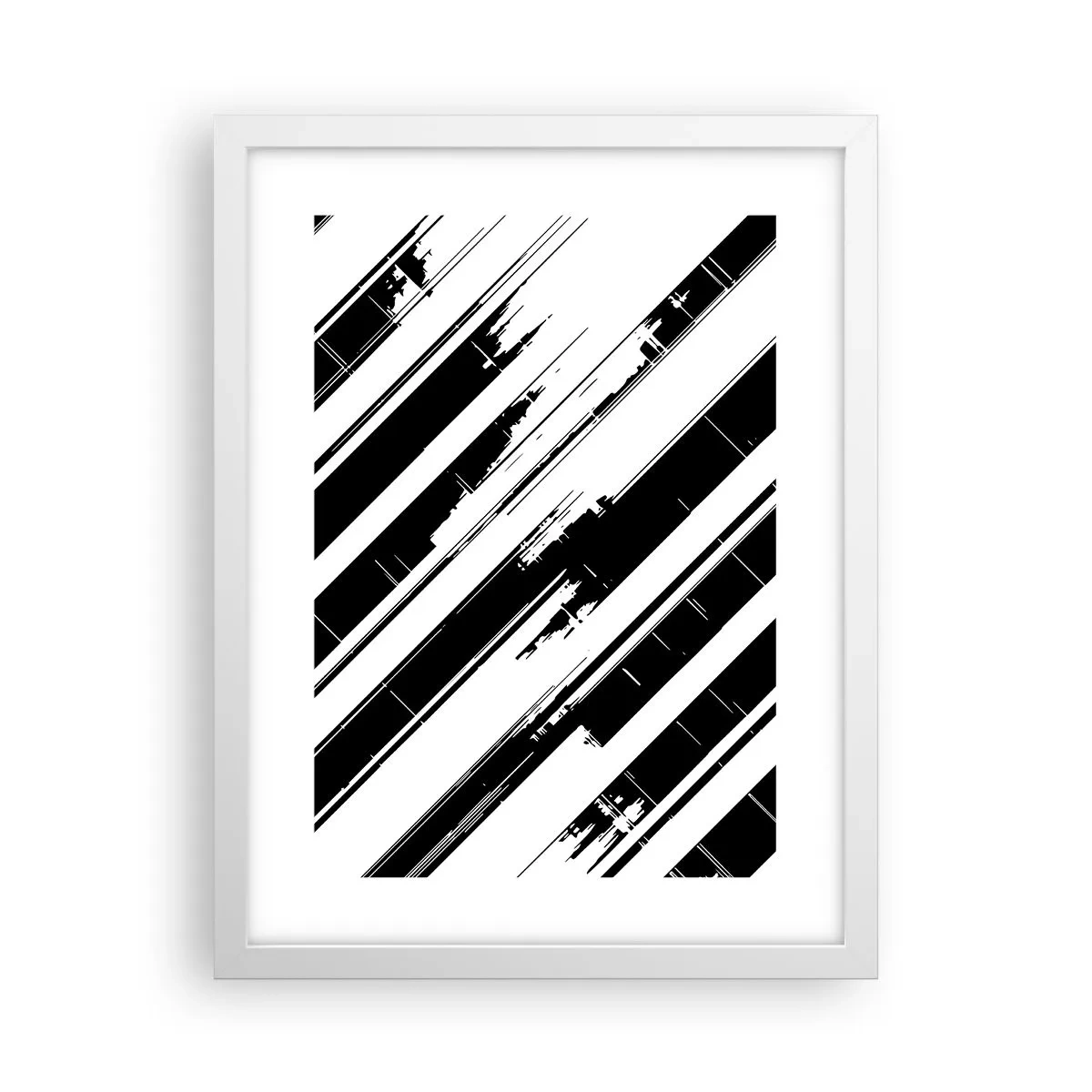 Poster in cornice bianca - Composizione intensa e dinamica - 30x40 cm