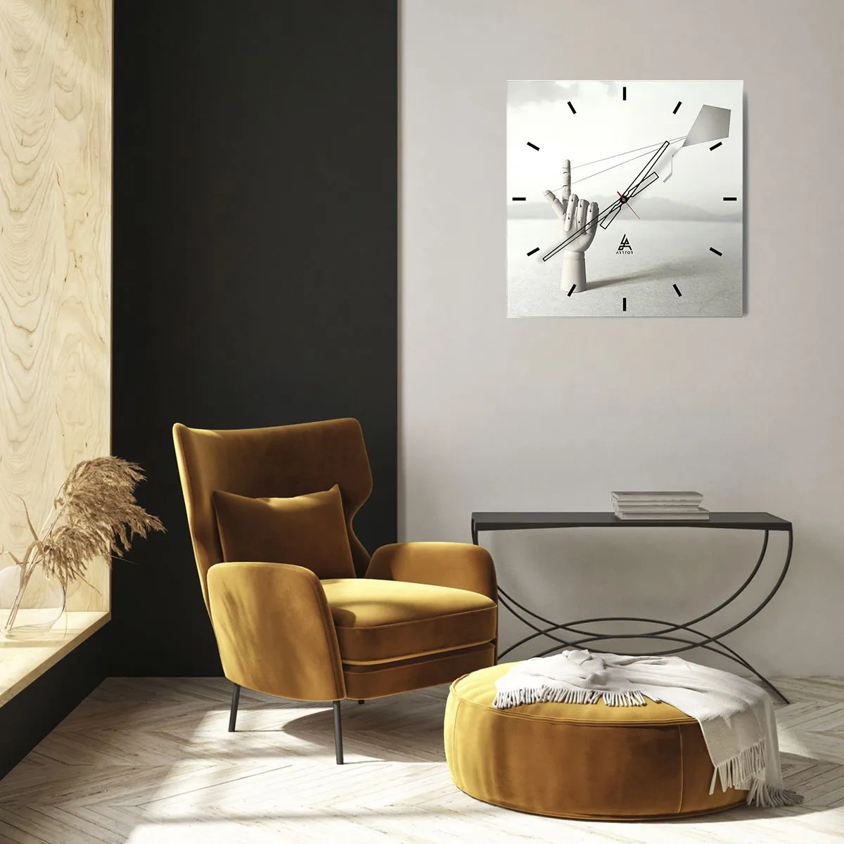 Orologio da parete - Orologio in Vetro - Prova di forza - 30x30 cm