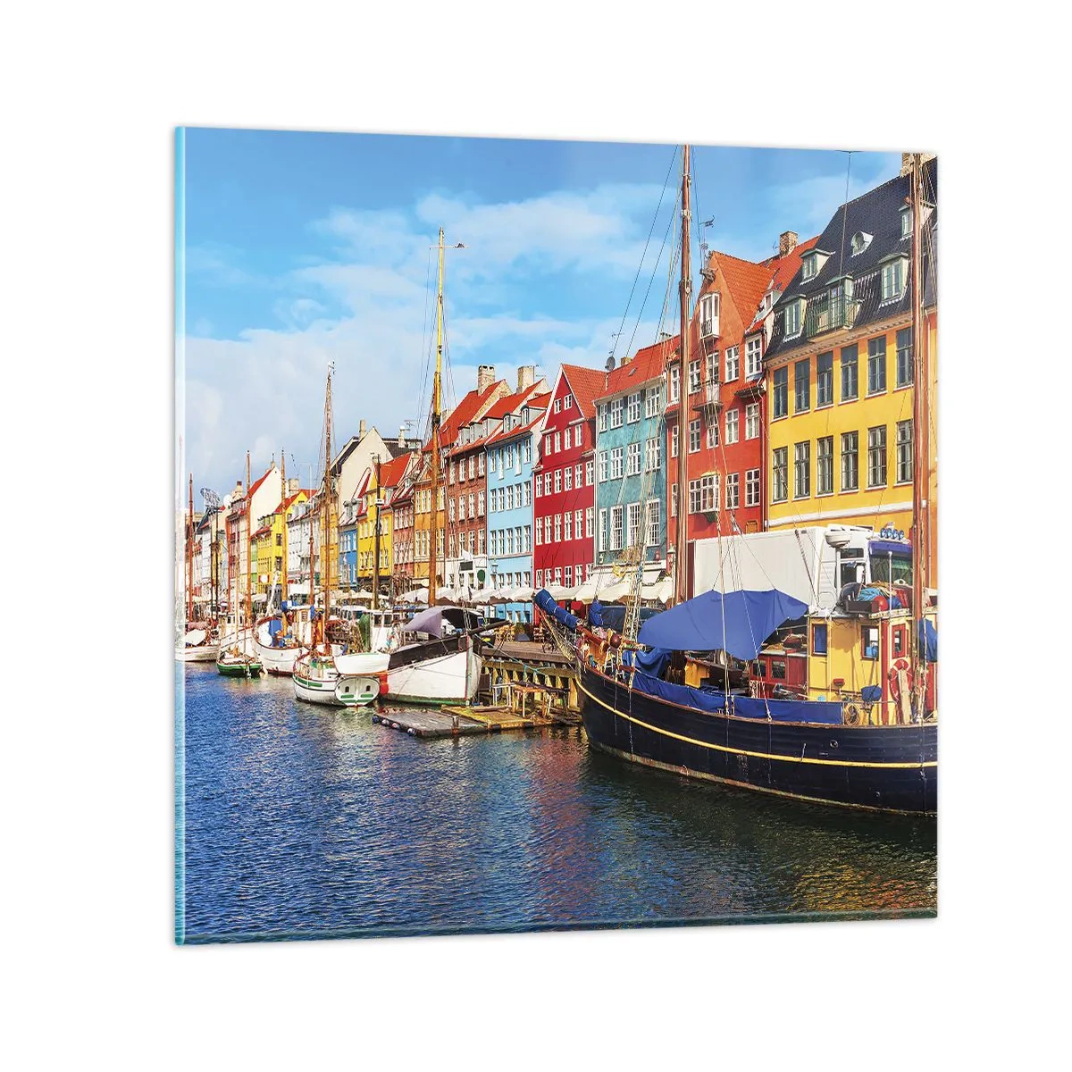 Quadro su vetro - Riva gioiosa - 30x30 cm