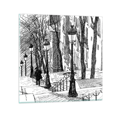 Quadro su vetro - Storia d'amore o racconto di paura? - 30x30 cm