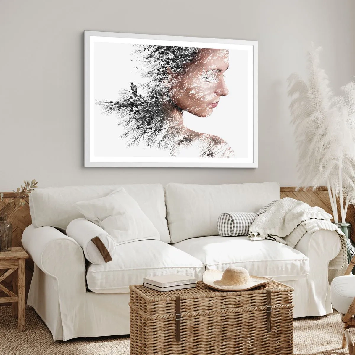Poster in cornice bianca - Lo spirito della foresta - 91x61 cm