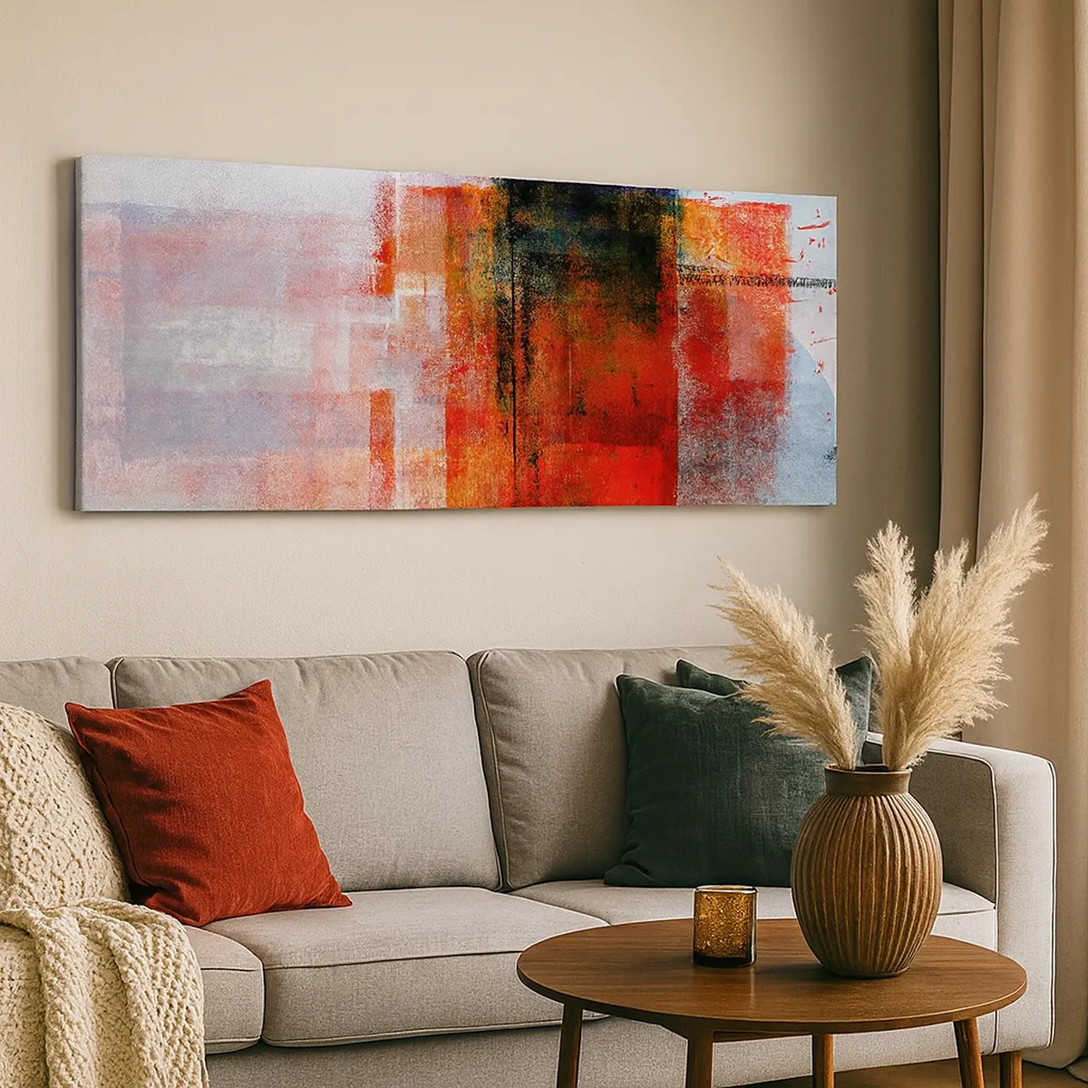 Quadro su tela - Stampe su Tela - Composizione arroventata - 30x30 cm