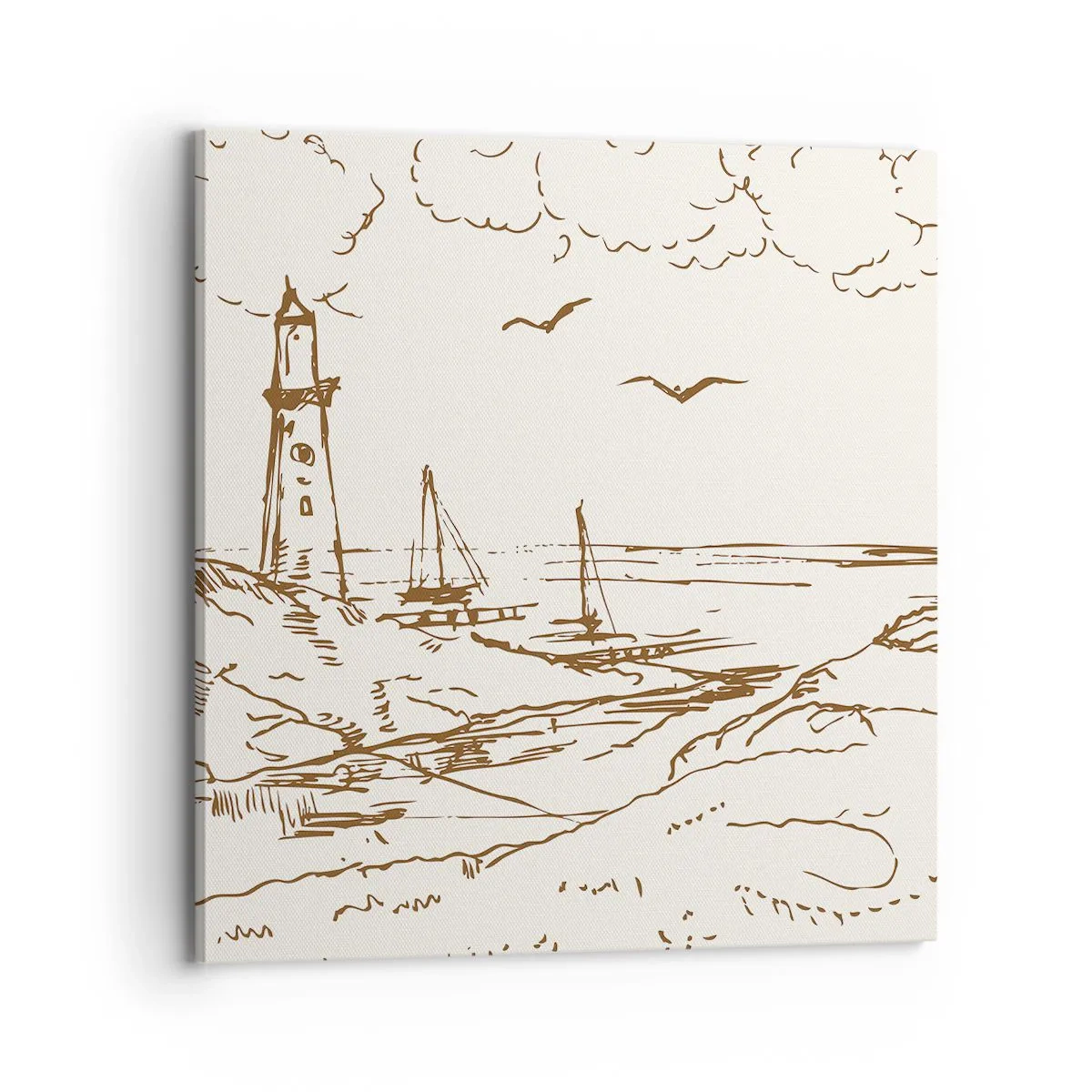 Quadro su tela - Stampe su Tela - Schizzo dei ricordi d'estate - 70x70 cm