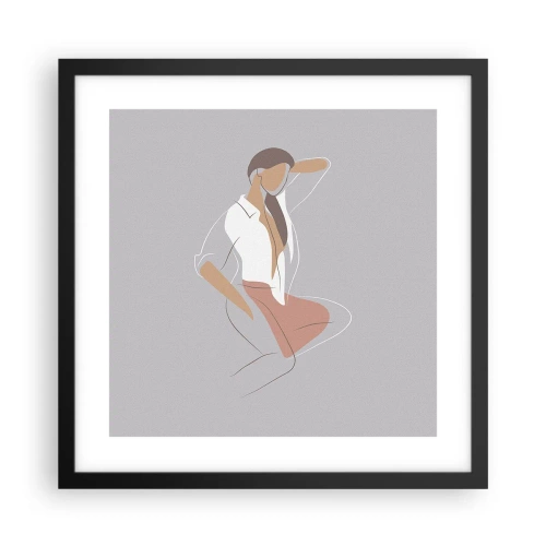 Poster in cornice nera - Profilo di bellezza - 40x40 cm