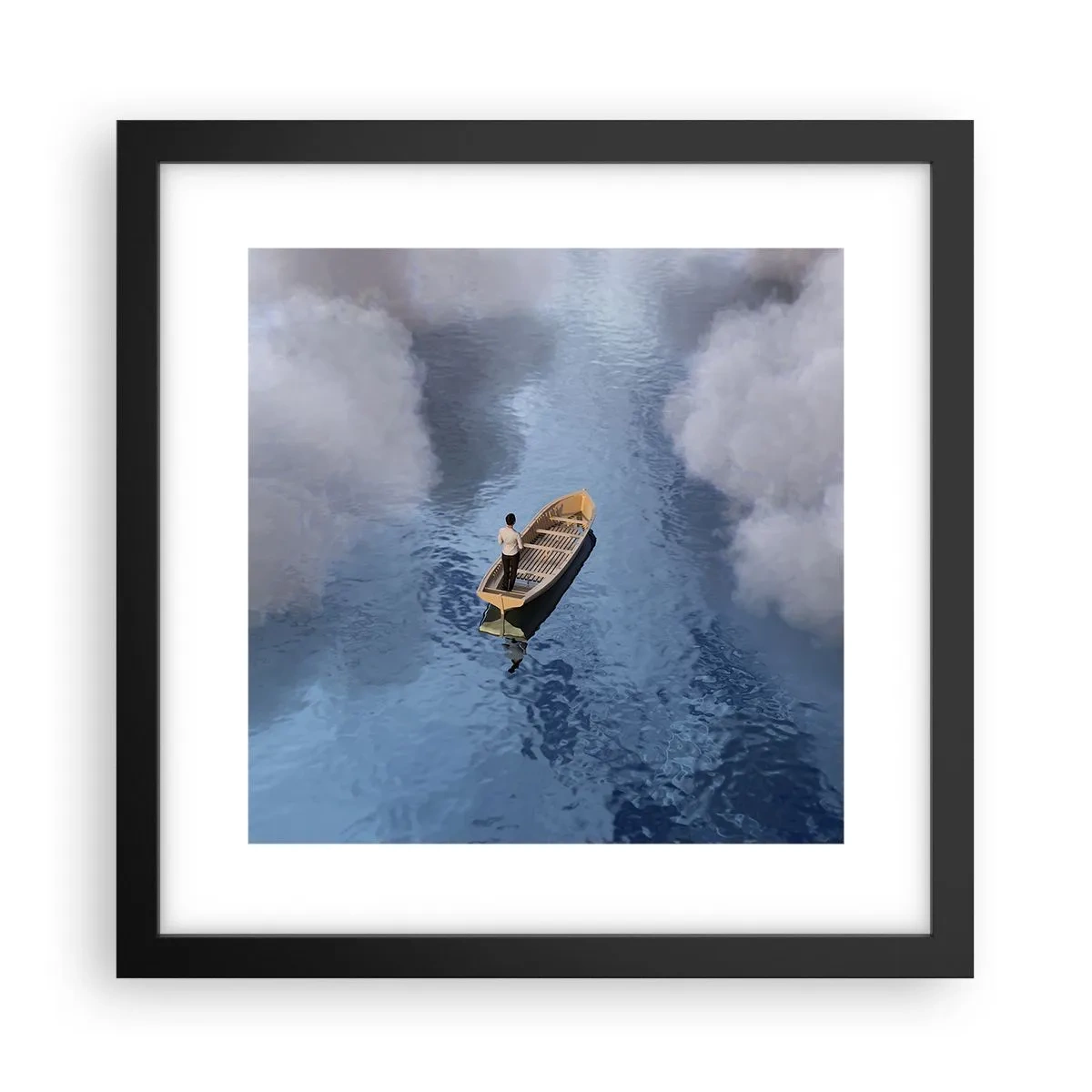 Poster in cornice nera - Vita - viaggio - incertezza - 30x30 cm