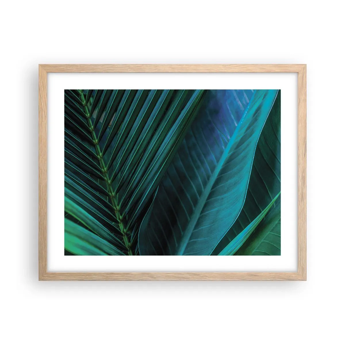 Poster in cornice rovere chiaro - Anatomia del verde - 50x40 cm