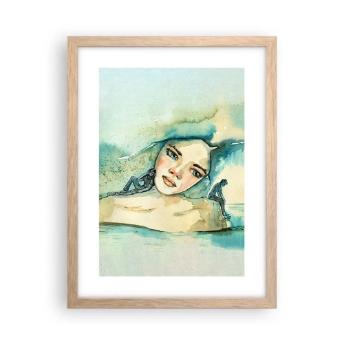 Poster in cornice rovere chiaro - Am I blue? - 30x40 cm