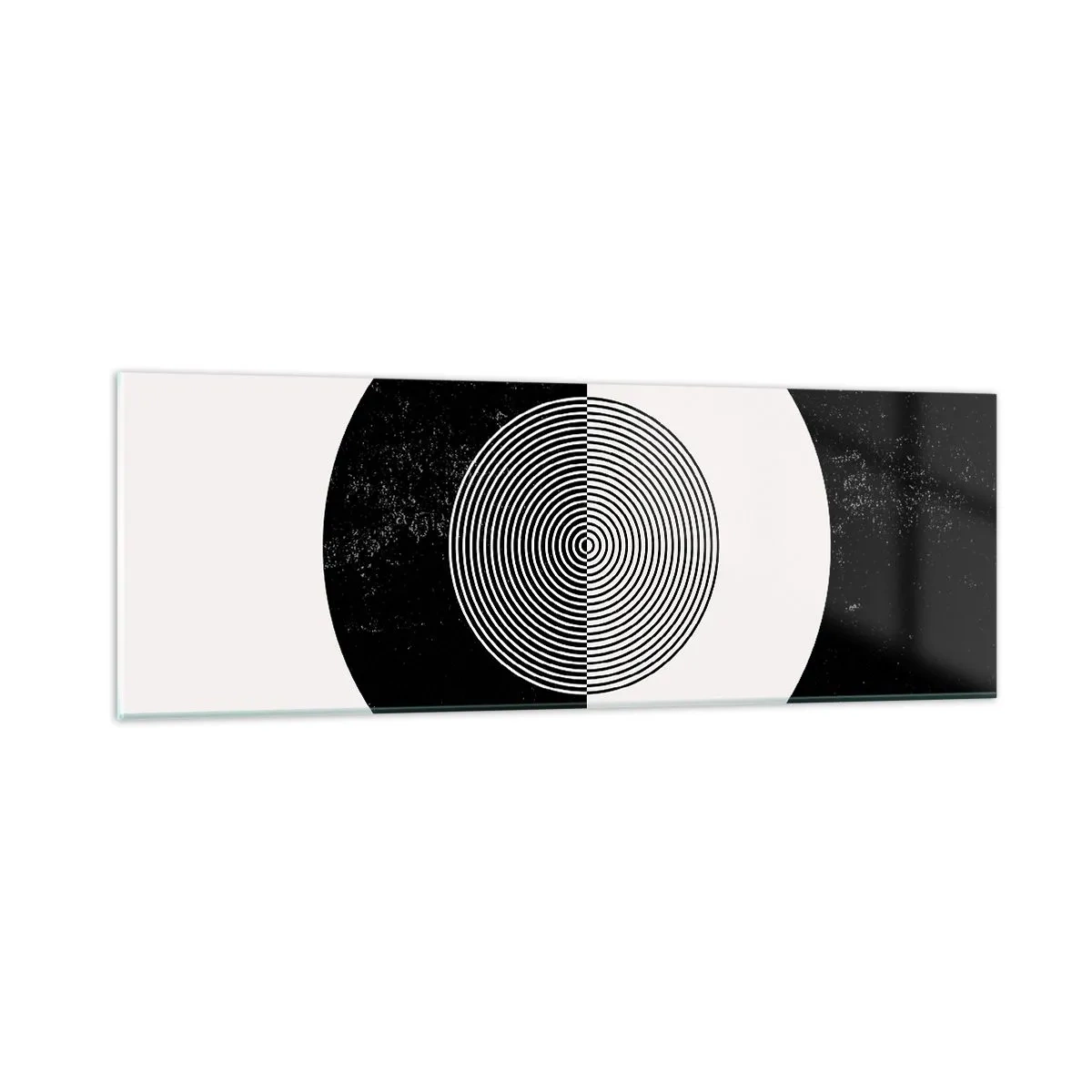 Quadro su vetro - Armonia in bianco e nero - 90x30 cm