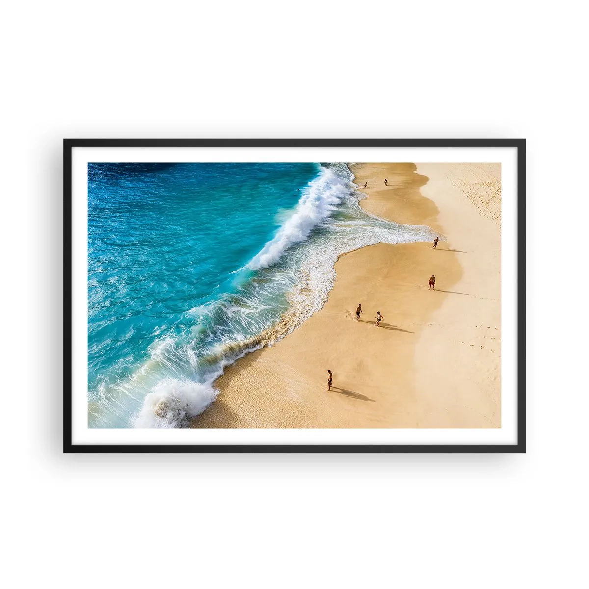Poster in cornice nera - E poi il sole, la spiaggia... - 91x61 cm