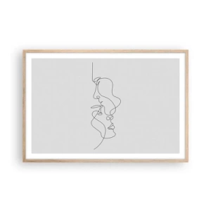 Poster in cornice rovere chiaro - Il calore dei desideri malinconici - 91x61 cm