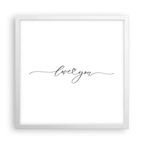 Poster in cornice bianca - Bianco e nero - 40x40 cm