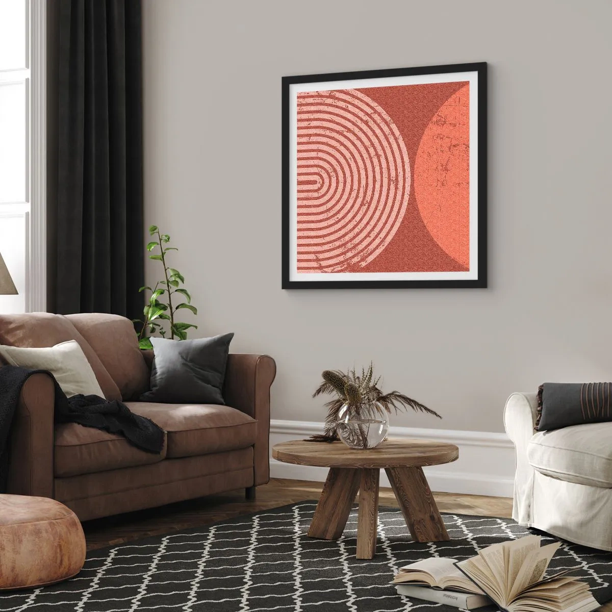 Poster in cornice nera - Rapporti stretti - 30x30 cm