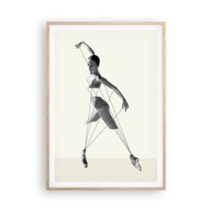 Poster in cornice rovere chiaro - Nel teatro del mondo - 70x100 cm