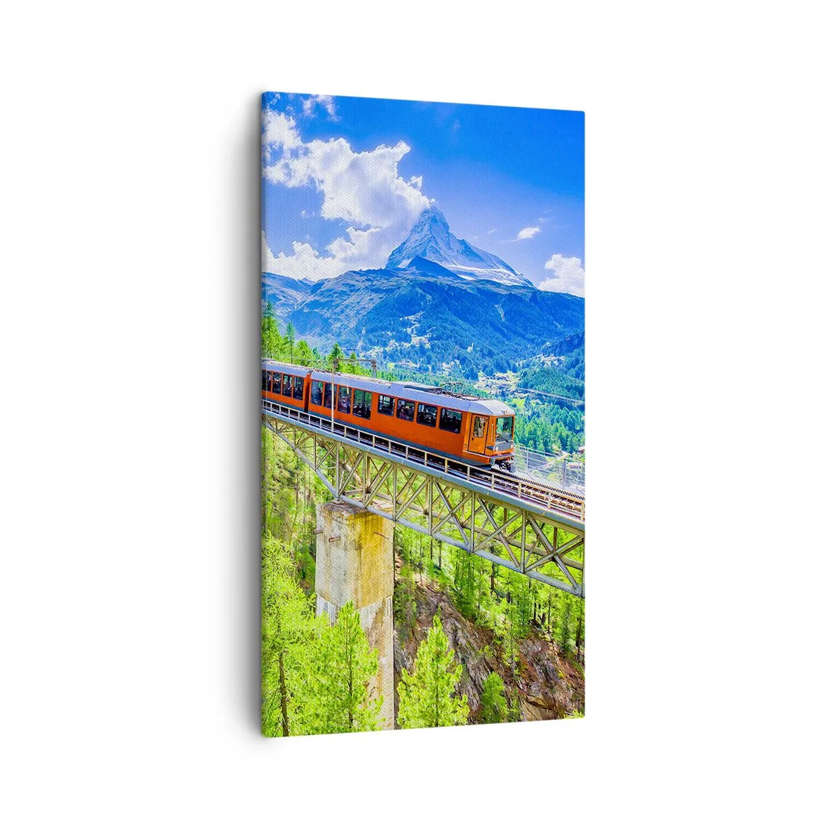 Quadro su tela - Stampe su Tela - Ferrovia alpina - 45x80 cm